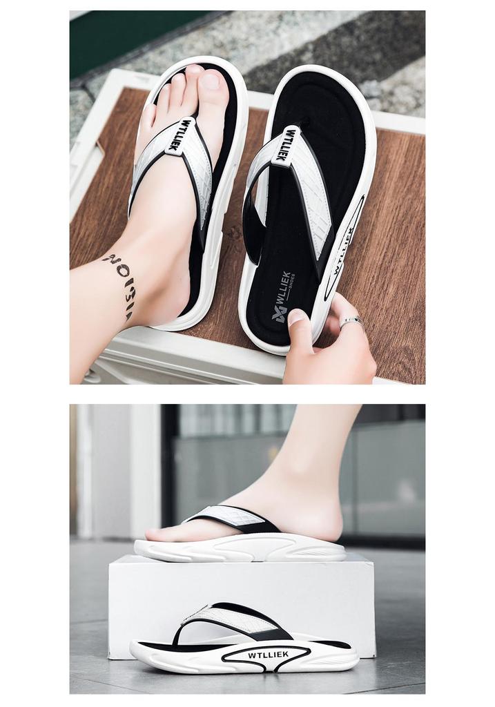 Men's Summer Flip-Flops: Stylish Outdoor Thick-Soled Casual Beach & Home Thong Slippers