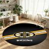Boston Bruins Printed Round Crystal Velvet Rug Soft Non Slip Floor Carpet For Bedroom Holiday Gift