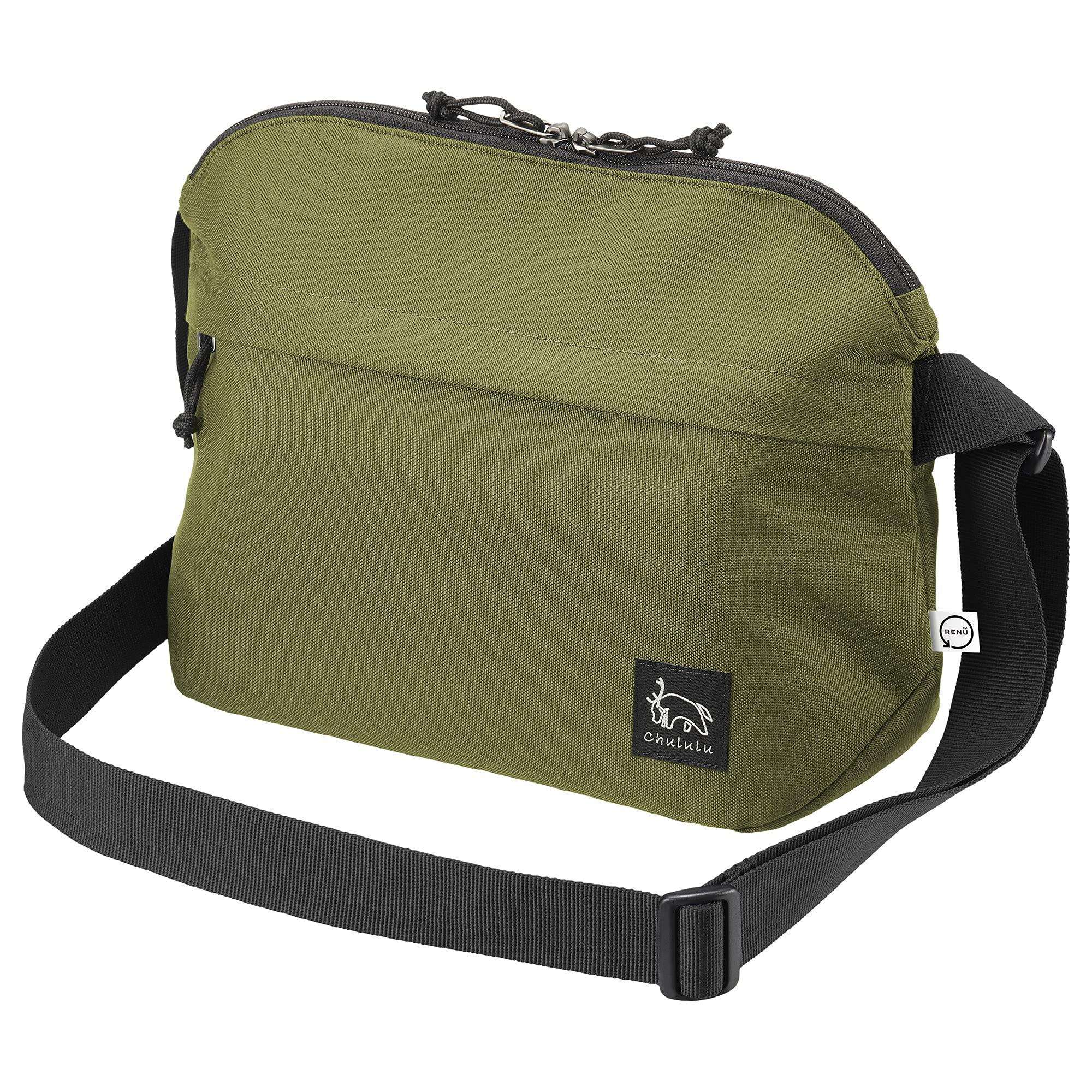 Hakuba Chululu ReNew Shoulder Bag M Olive Recycled Material Sustainable Bag AMZSCH-RESBMOV 4977187000153