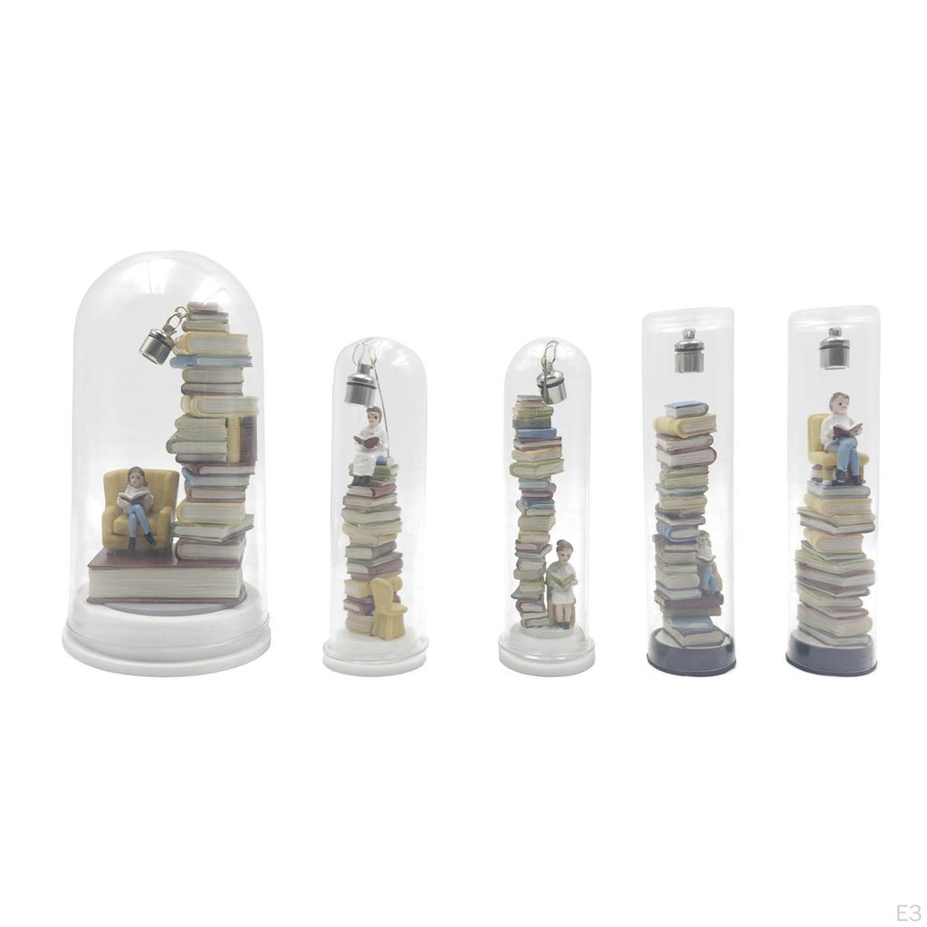 Reader Night Light Bedside Lamp Sculpture LED Book Corner Dome Stacked Books for Hotel