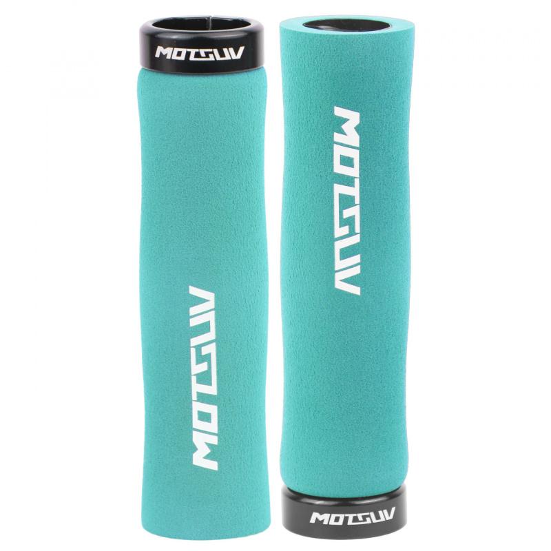 Single Lock‑On Wave Sponge Bike Handlebar Grips, Anti‑Slip Sweat‑Absorbent Comfort Shock‑Absorbing Grips for Mountain Bikes