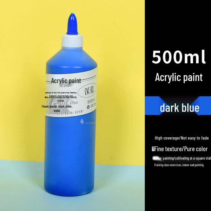 500ml Acrylic Paint for Children's Graffiti and Plaster Dolls - Ideal for Kindergarten Art Projects