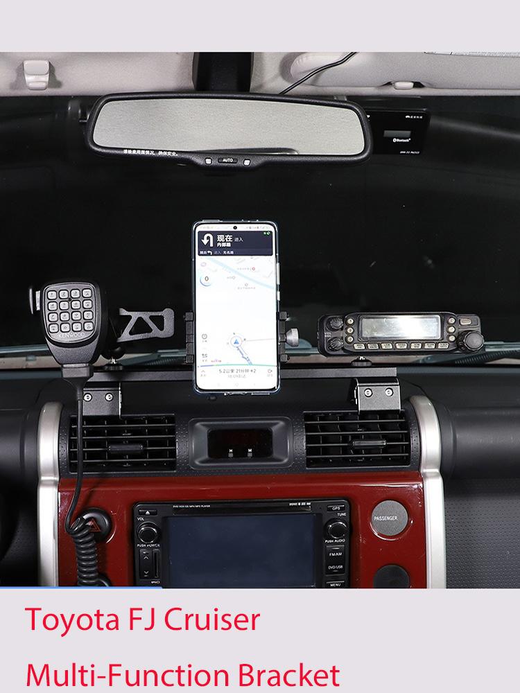 For Toyota FJ Cruiser Interior Dashboard Mobile Phone Rack Fj Cruiser Multi-functional Expansion Bracket Off-road Accessories