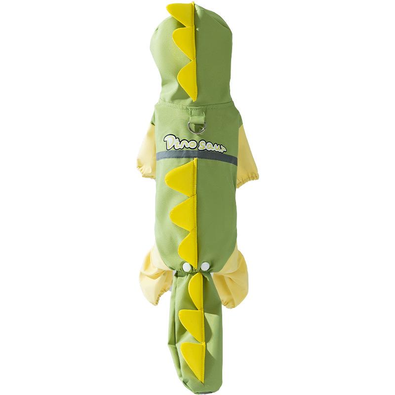 3D Waterproof Dog Raincoat 4 Legs Dinosaur Design for Medium Large Dogs Teddy Golden Retriever Pet Coat Dog Clothes DogCostume