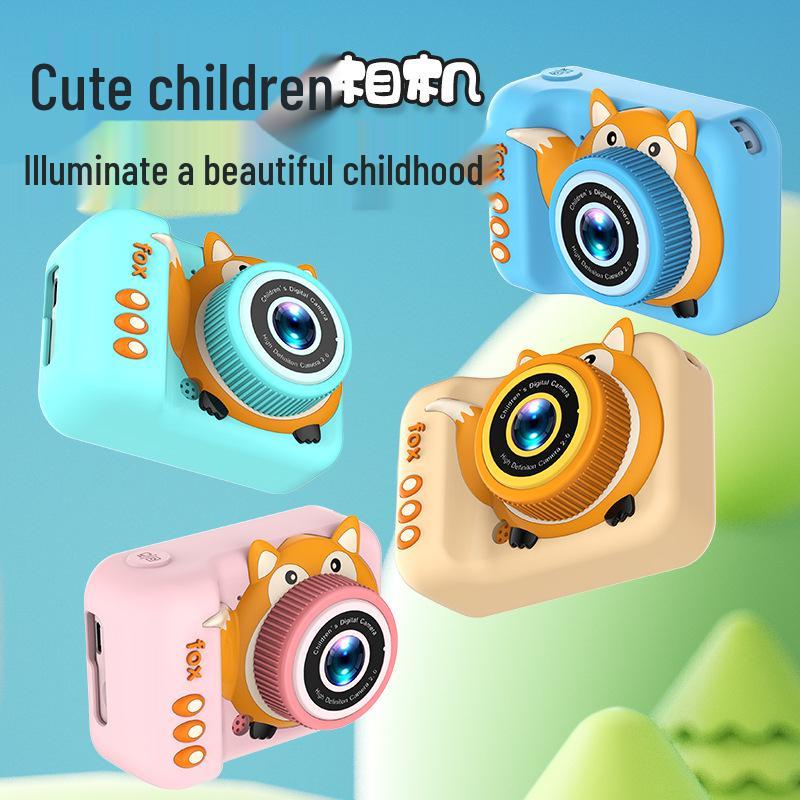 Q3 Fox Kids' Cartoon Mini HD Dual Camera for Photos & Videos