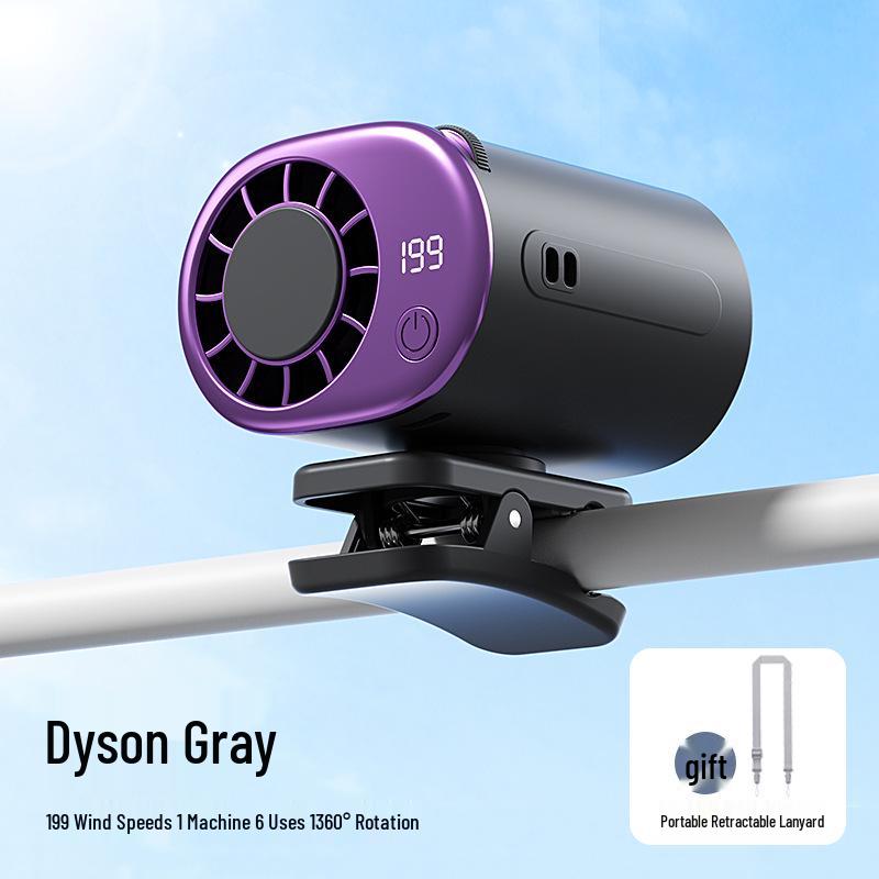 2026 Portable Clip-on Waist/Umbrella Cooling Fan with Refrigerating Ice Pack 2000mAh