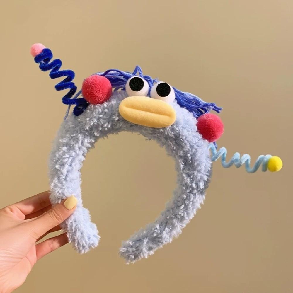 Colorful and Vibrant Big Eyes Plush Headband Hair Accessories Girls Cartoon Hairband  Women