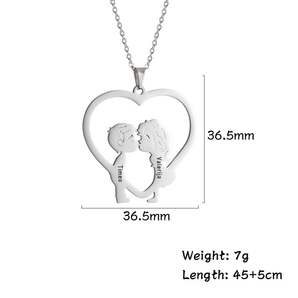 

Lemegeton Personalized Custom Name Lovers Necklace for Women Choker Nameplate Stainless Steel Jewelry Family Girlfriends Gift 45cm