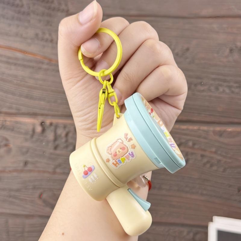 Cute Mini Record Player Keychains with Soothing Music Box Function for Music Lovers