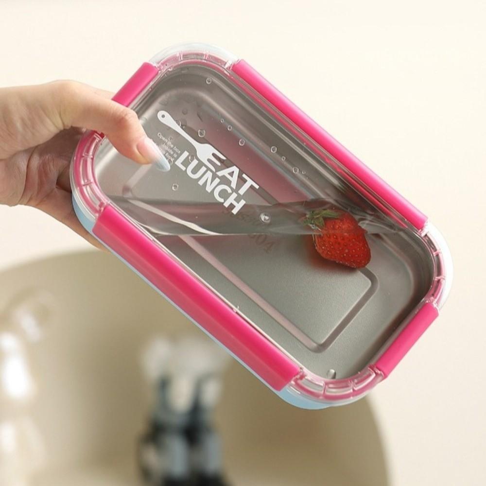 With Fork Spoon Divided Lunch Box Thermal Insulation Food Container New Bento Box  For Meal Prep
