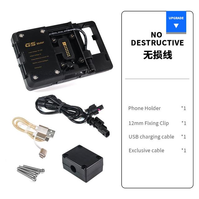 For BMW R1250GS ADV R1200GS F850GS F750GS F700GS F800GS Wireless Charger USB Navigation Mobile Phone Holder F900XR F900R S1000XR