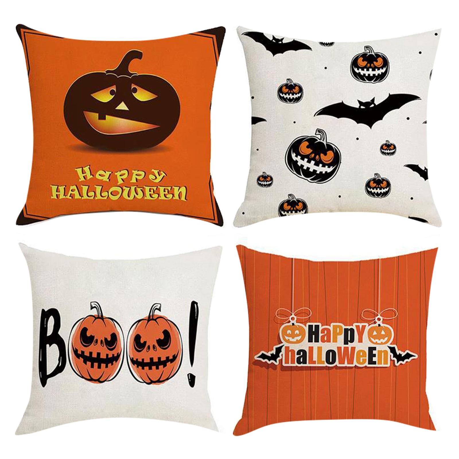 18x18 осенние наволочки декоративные наволочки на Хэллоуин кленовые автомобильные льняные наволочки для домашнего декора дивана 4 шт One Size 1298₽