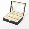 10 12 Slots Wrist Watch Box Watch Holder Storage Case Organizer PU Leather Watch Display Box