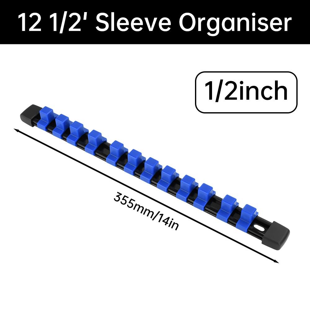 Organised Hand Sleeve Racks Tool Storage Socket 1/4" 3/8" 1/2" Multiple Sizes Holder Removable Design-Smooth Sliding and Durabl