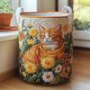 Laundry Basket With Carry Handles, Quilted Polyester Hamper for Clothes, Towels and Everyday Household Storage Needs