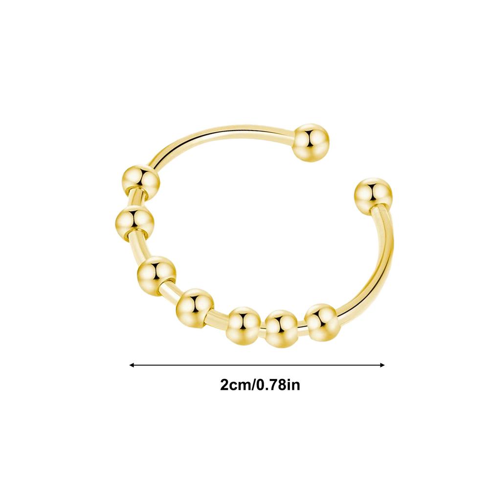 Rotatable Bead Rings Adjustable Stainless Steel Open RingsFashionable Spinner Rings Jewelry For Women for daily wear Gift