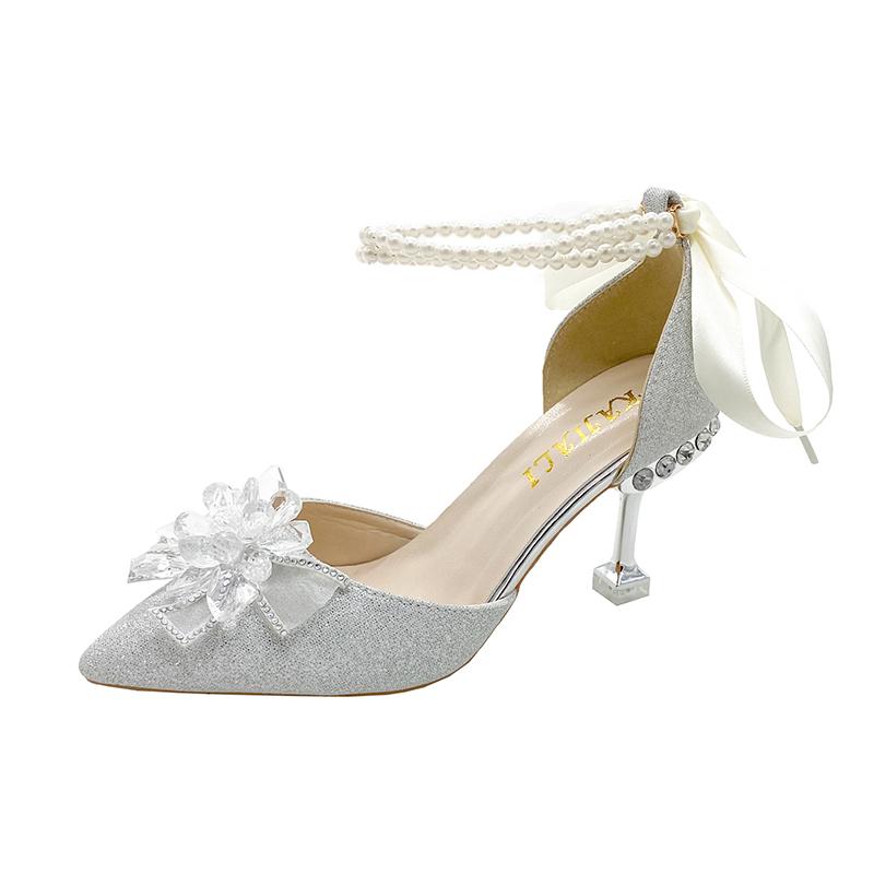 Fashion White Bridal Shoe Wedding Shoes for Women Luxury Designer Mary Jane Elegant Woman Heeled Shoes Designer Heels Y2k Style Shoes
