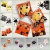 100Pcs Plastic Trick or Treat Bags Clear Candy Cookie Bags Practical Halloween Candy Bags  for Home