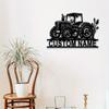 Vintage Tractor Metal Wall Sign Family Name Custom Decor Matte Finish
