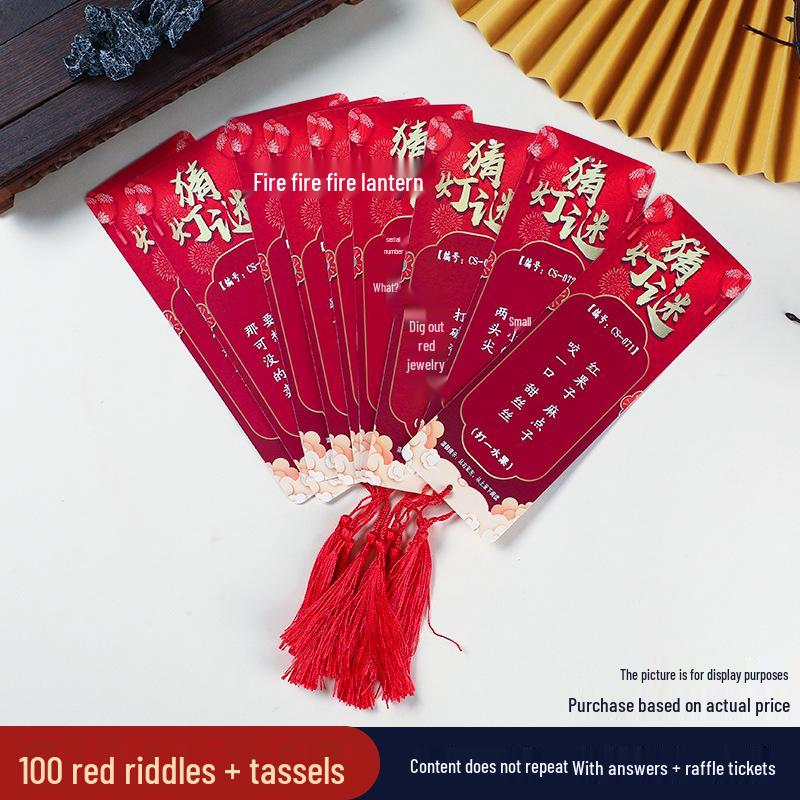 Mid-Autumn Festival Chinese Luminous Flower & Palace Lanterns with Riddle Hanging Ornaments