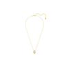 Bella V Pendant Round Cut Gold Tone Necklace Women's 5662091
