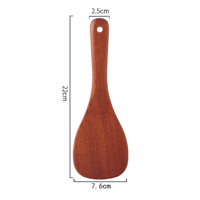 Yazhuju Non-stick Kitchen Set: Solid Wood Spatula and Sapele Kitchenware