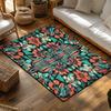 Botanical Pattern Doormat Indoor Outdoor Floor Mat Washable Entrance Rug Home Decor Tropical Leaf Design Area Rug Accent Rug