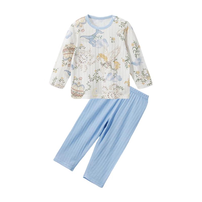 Weilbeilu Kids  Cotton Long-Sleeve Pajama Set 130
