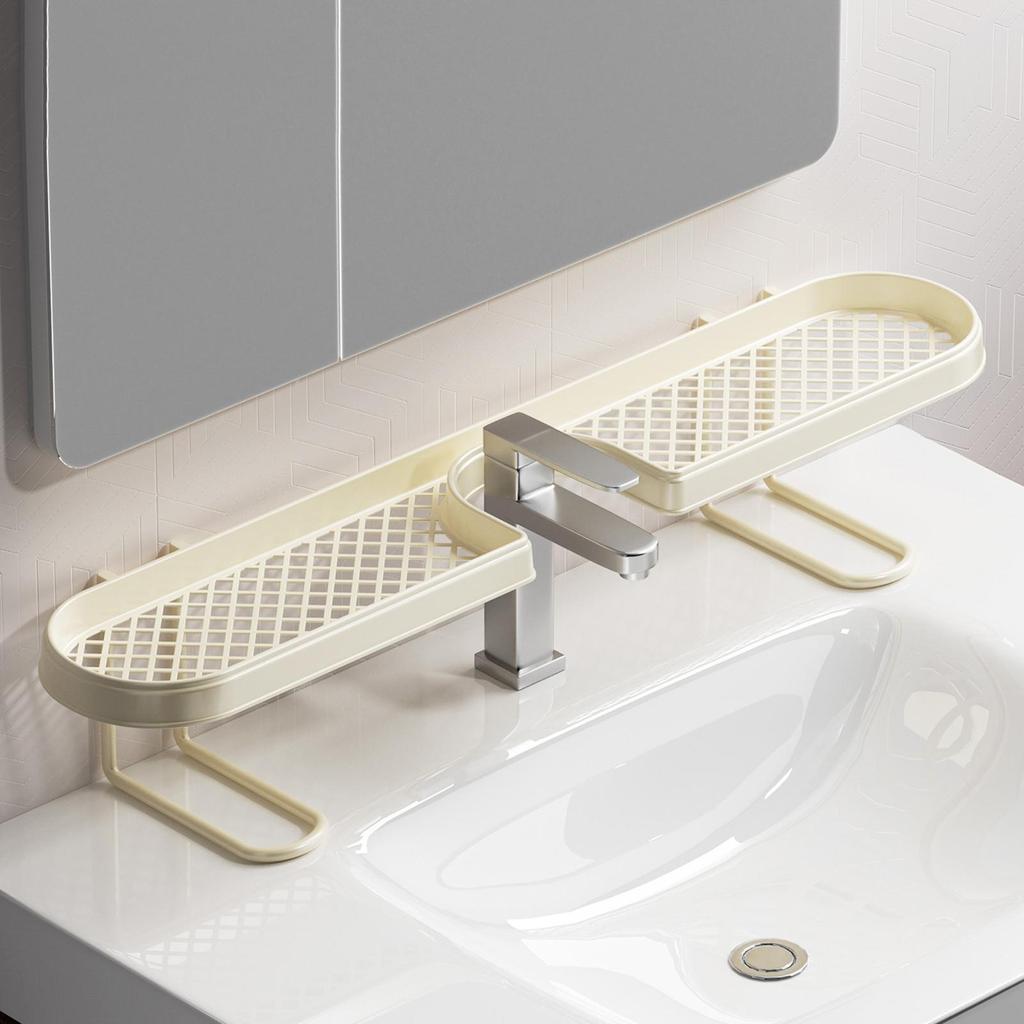 Faucet Sponge Holder U Shape Soap Rack for Faucet No Drill Over The Sink Shelf for Kitchen Countertop Shower Apartment Dormitory