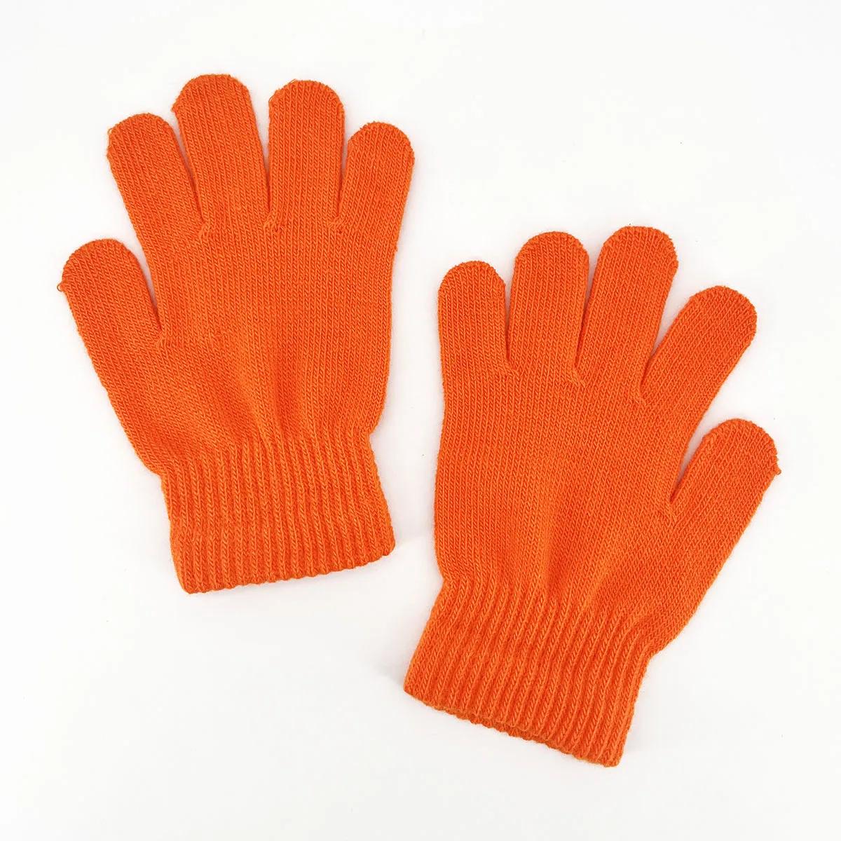 

Winter Warm Kids Gloves Windproof Knitted Soft Thermal Full Finger Outdoor Cycling Running Anti-Cold Children Mittens 2026 New 4-8 age жёлтый