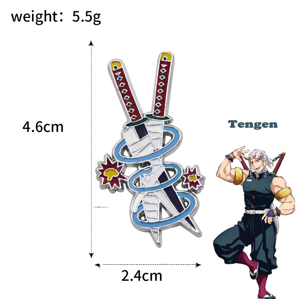 Anime Demon Slayer Kimetsu No Yaiba Sword Brooch Pins Tomioka Giyuu Kochou Shinobu Weapon Brooch Cosplay Jewelry Accessories