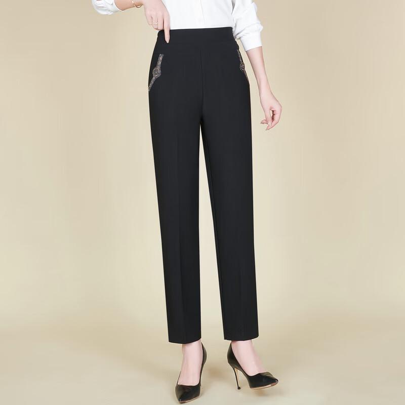 Women's High-Waisted Casual Straight-Leg Pants