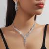 Bridal Jewelry Set - Necklace  Earrings  and Four-piece Set - Wedding Accessories - Banquet Dress Necklace Set