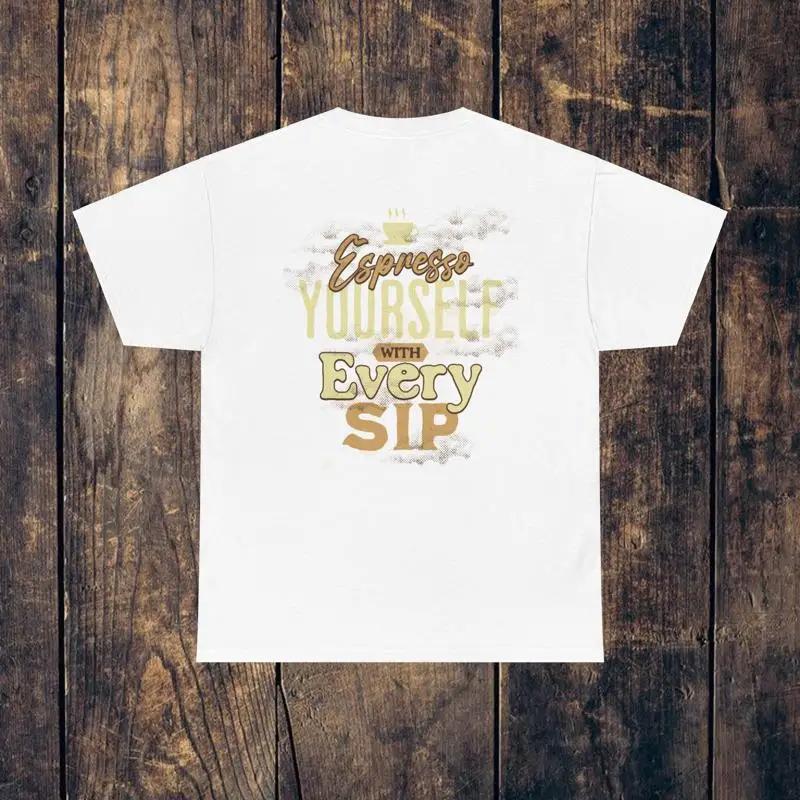 

Espresso T Shirt Coffee Lover Caffeine Addict Heavy Cotton Barista Drinker Top 5XL різнокольоровий