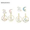 Cartoon Cute Asymmetrical Cute Rabbit Earrings, Girly Heart Sweet Alice Earrings