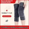 New 1 Pair Rabbit Fur Knee Pads for Women Winter Warm Men Old People Cold Leg Arthritis Kneepad Knee Support Run Knee Protector