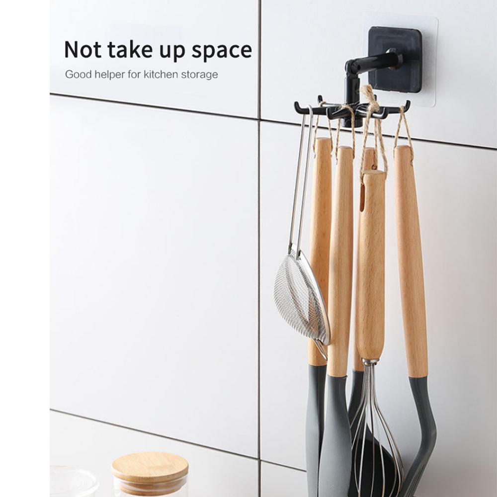 Вращающаяся на 360 градусов кухонная полка для хранения 1PCS белый — фото 10