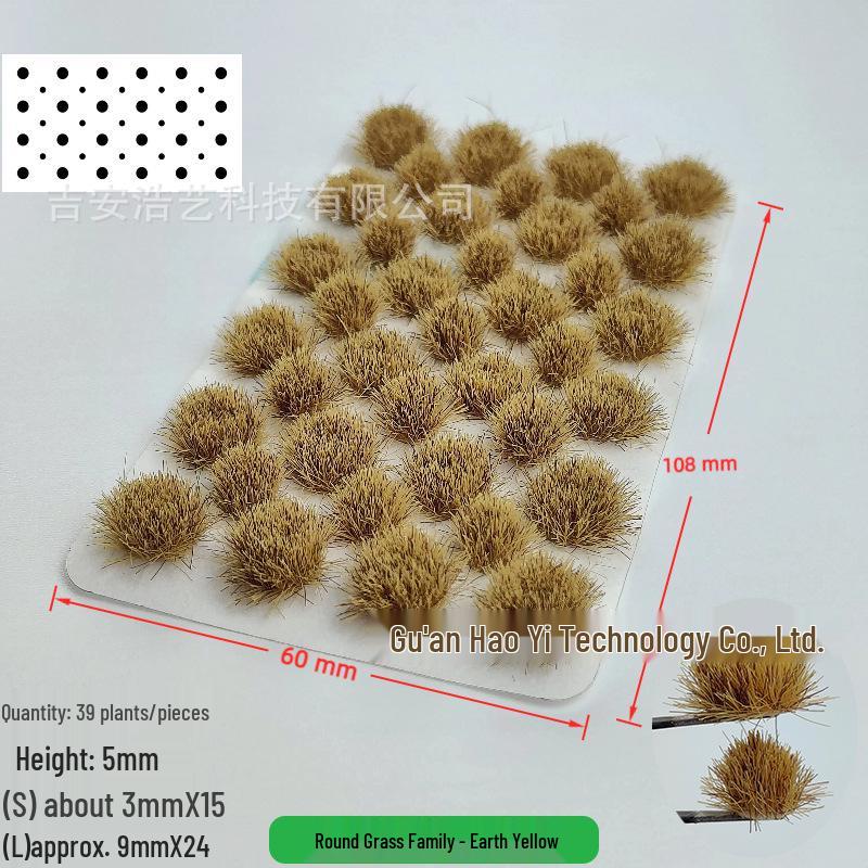 5mm39 Grass Tufts for Train Track Models and Military Dioramas - Handmade DIY Scenery Material