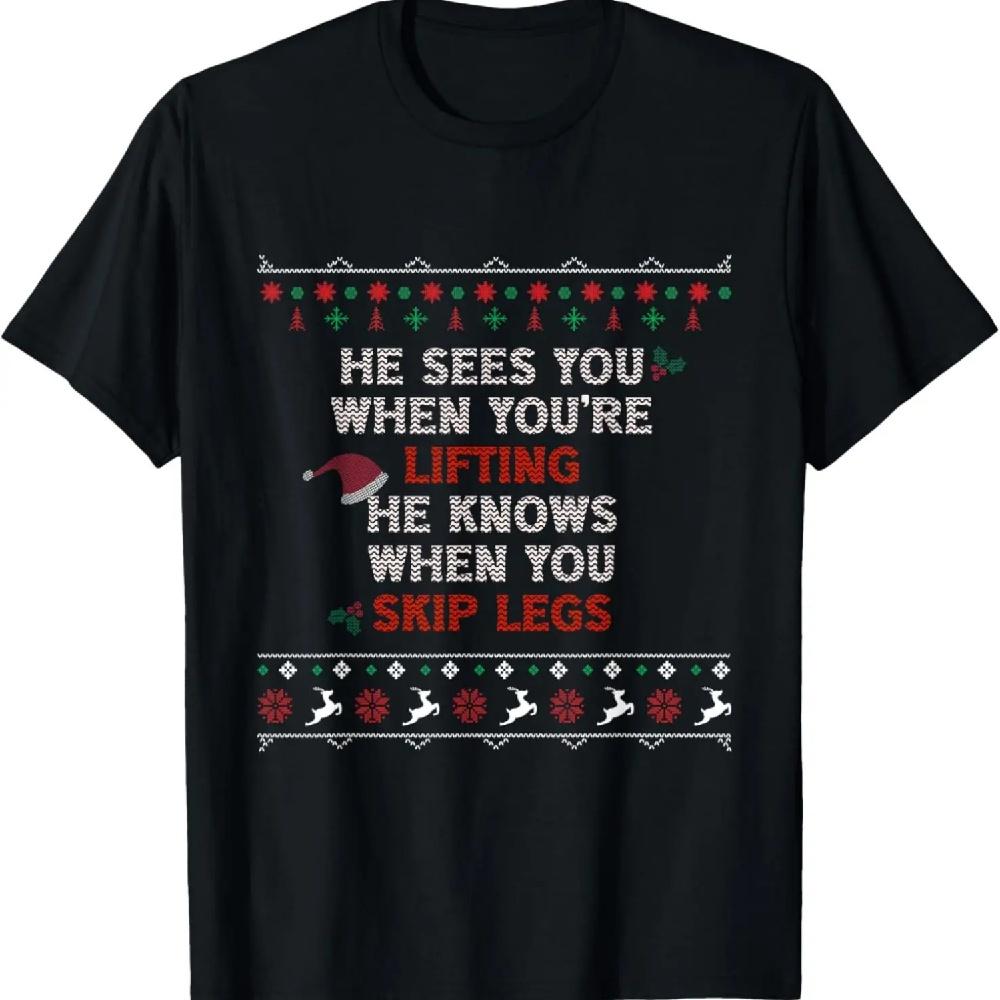 

Ugly Funny Christmas sweater Style Lifting Fitness Slogan T-Shirt XXXXXL чёрный