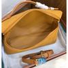 2025 New Gold Buckle Nubuckle Cowhide LP19 Lunch Box Bag Genuine Leather Versatile Small Square Bag Handheld One Shoulder Crossbody Bag for Women