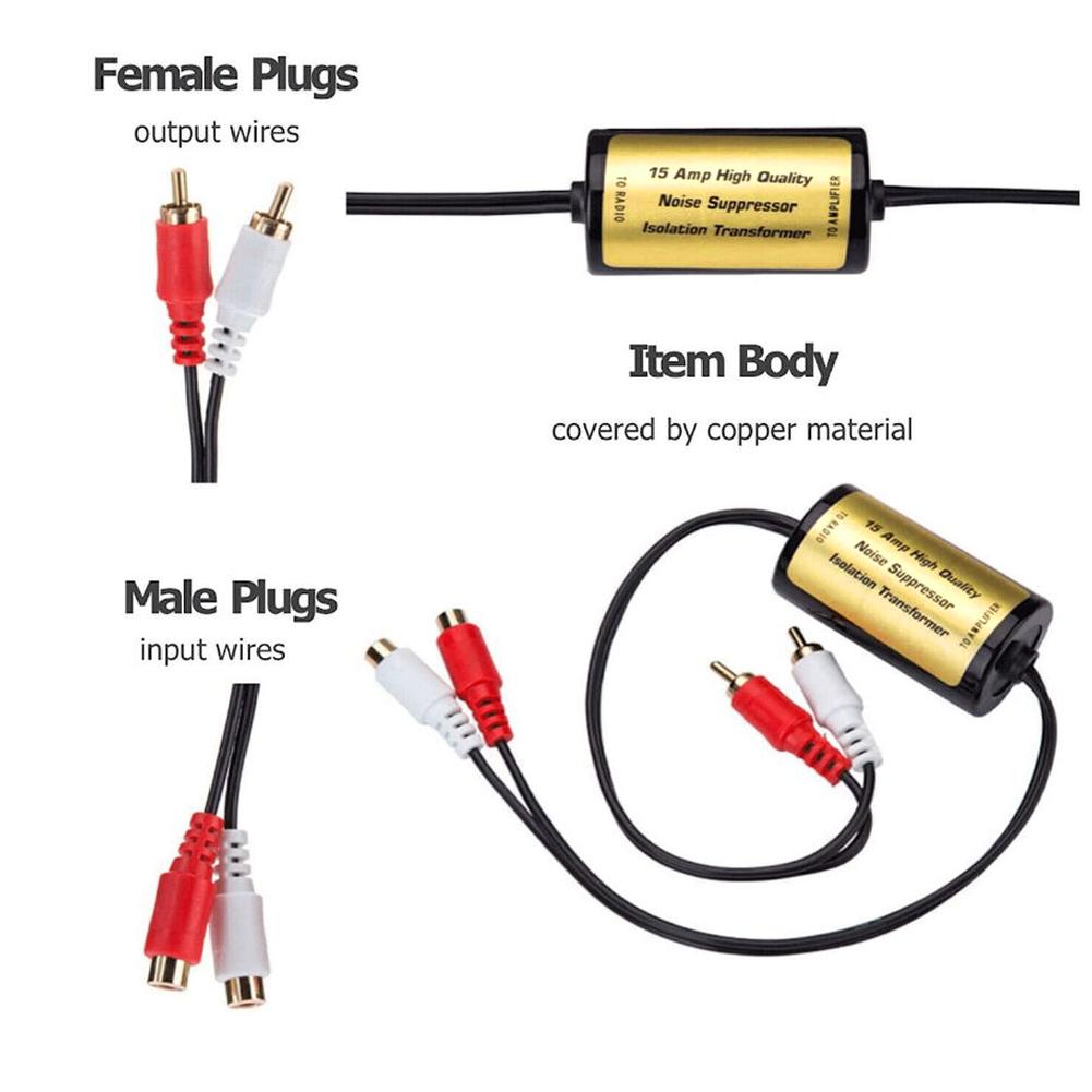 RCA Audio Noise Filter Suppressor Ground Loop Lsolator For Car And Home Stereo Noise Filter Suppressor Ground Loop Lsolator Air Filters 7