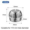 Stainless Steel Floor Drain Strainer Anti-Clog Convex Drain Cover Round Shape Large Displacement Floor Drain Filter