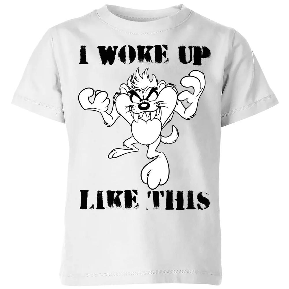Looney Tunes I Woke Up Like This Kids  T-Shirt - White - 3-4 Years 130