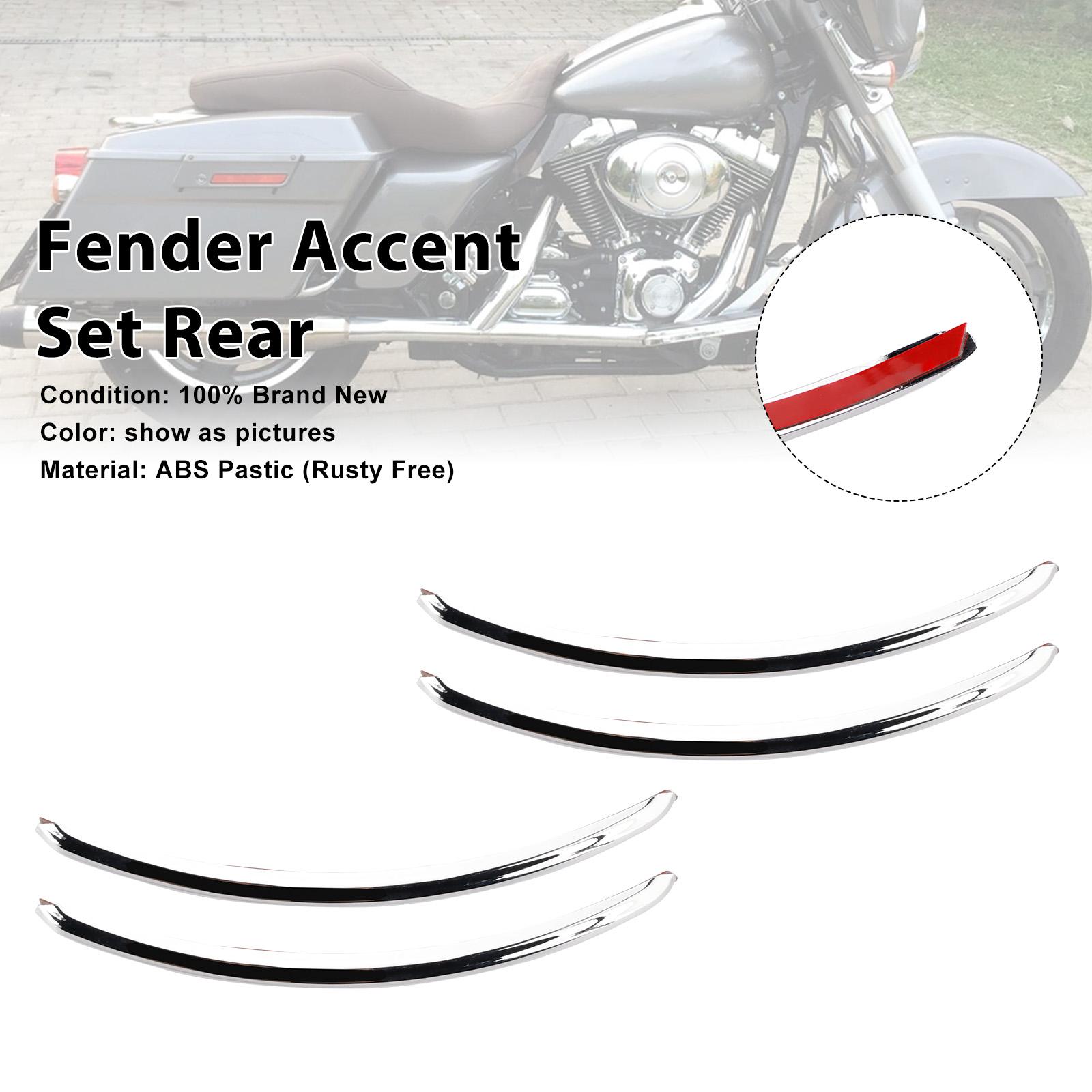 

Rear Fender Accent Set For FLHX Street Glide 2006-2013 Chrome