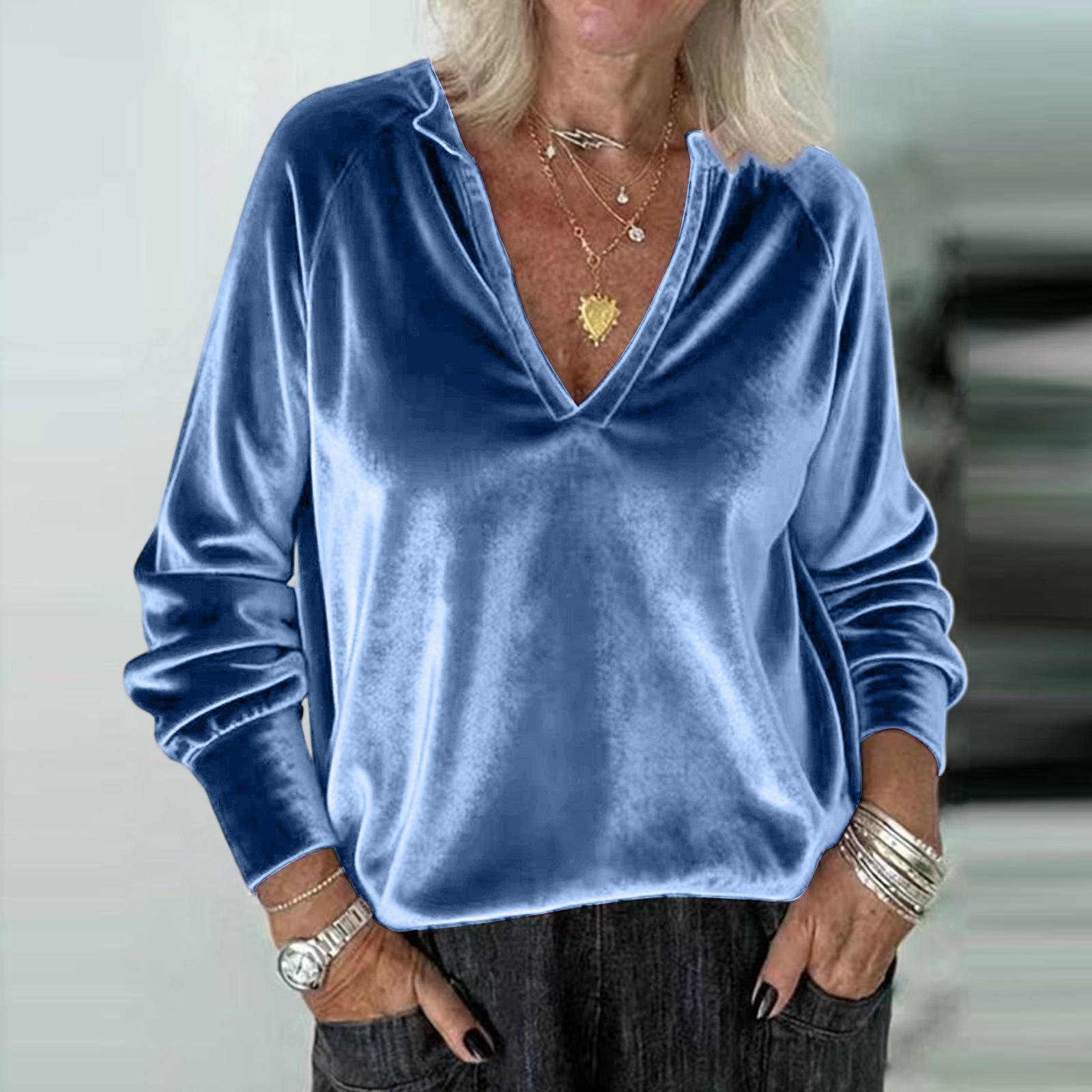 Женский цветной повседневный модный пуловер с золотым бархатным топом L