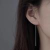 New Earrings with Straight Ear Lines, Feminine Temperament, Japanese and Korean Versions, Simple and Fashionable Chain Long Ear Accessories