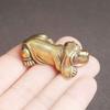 BESPORTBLE Gold Dog Figurines, Feng Shui Brass Dog Statue Small Brass Animal Figurines Puppy Sculpture for Home Decor Collectible
