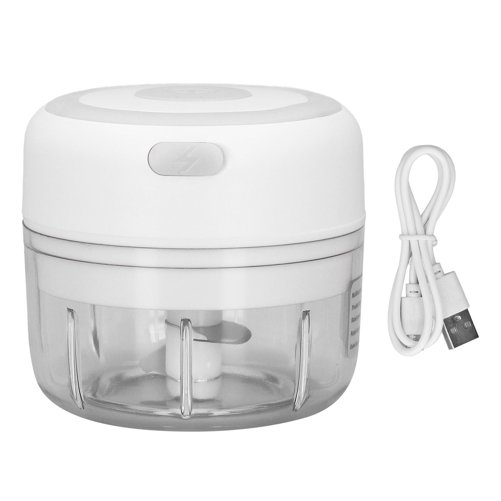 

Mini Garlic Chopper Stainless Steel Blade Food Grade Strong Power USB Charge Electric Garlic Masher белый
