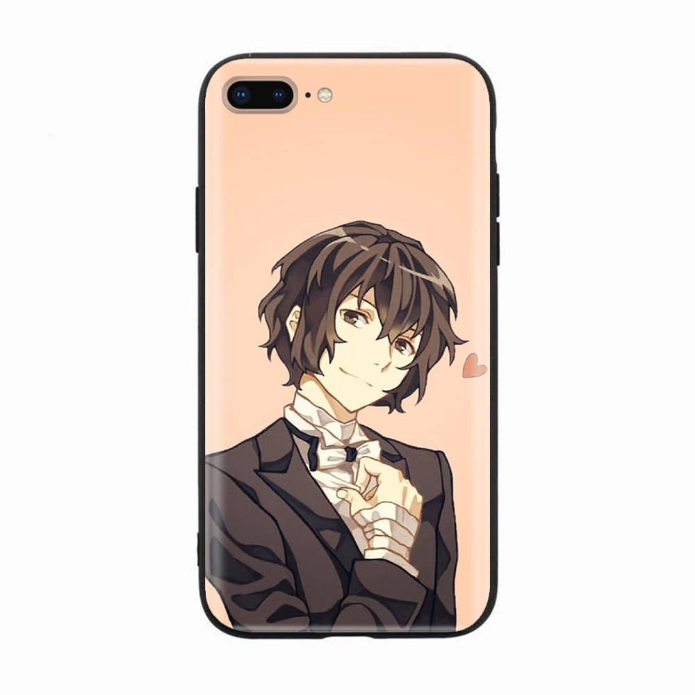 Black Case for Xiaomi Redmi 13C Note 9 iPhone XR 7 8 14 15 11 12 13 X XS Pro Max Samsung A25 S23 S24 FE Ultra Plus Dazai Osamu