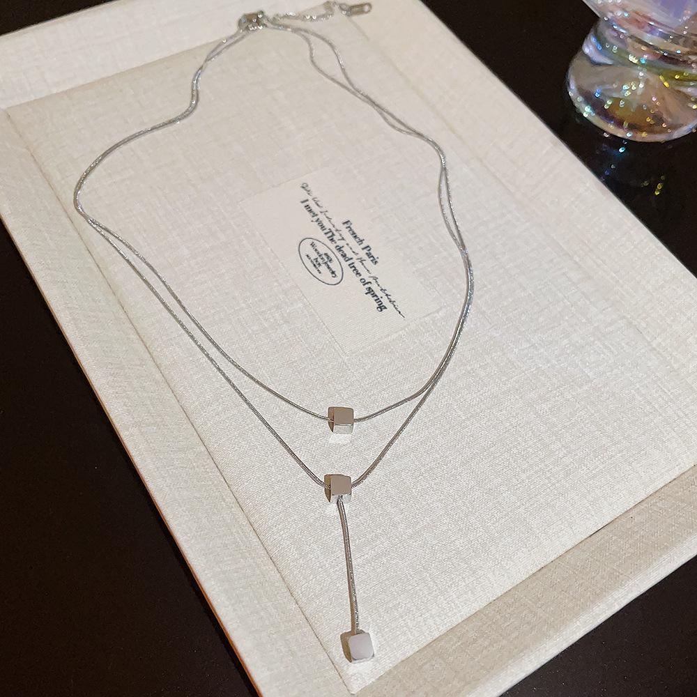 Elegant Titanium Steel Necklace: Chic, Durable, Non-Fading Design for Women